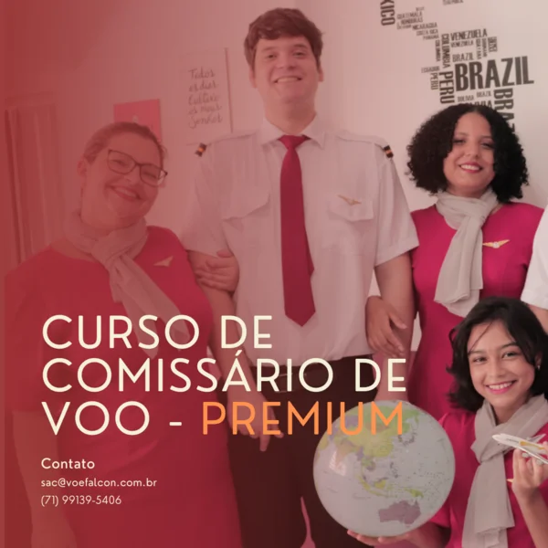 Comissário De Voo Premium Escola Falcon